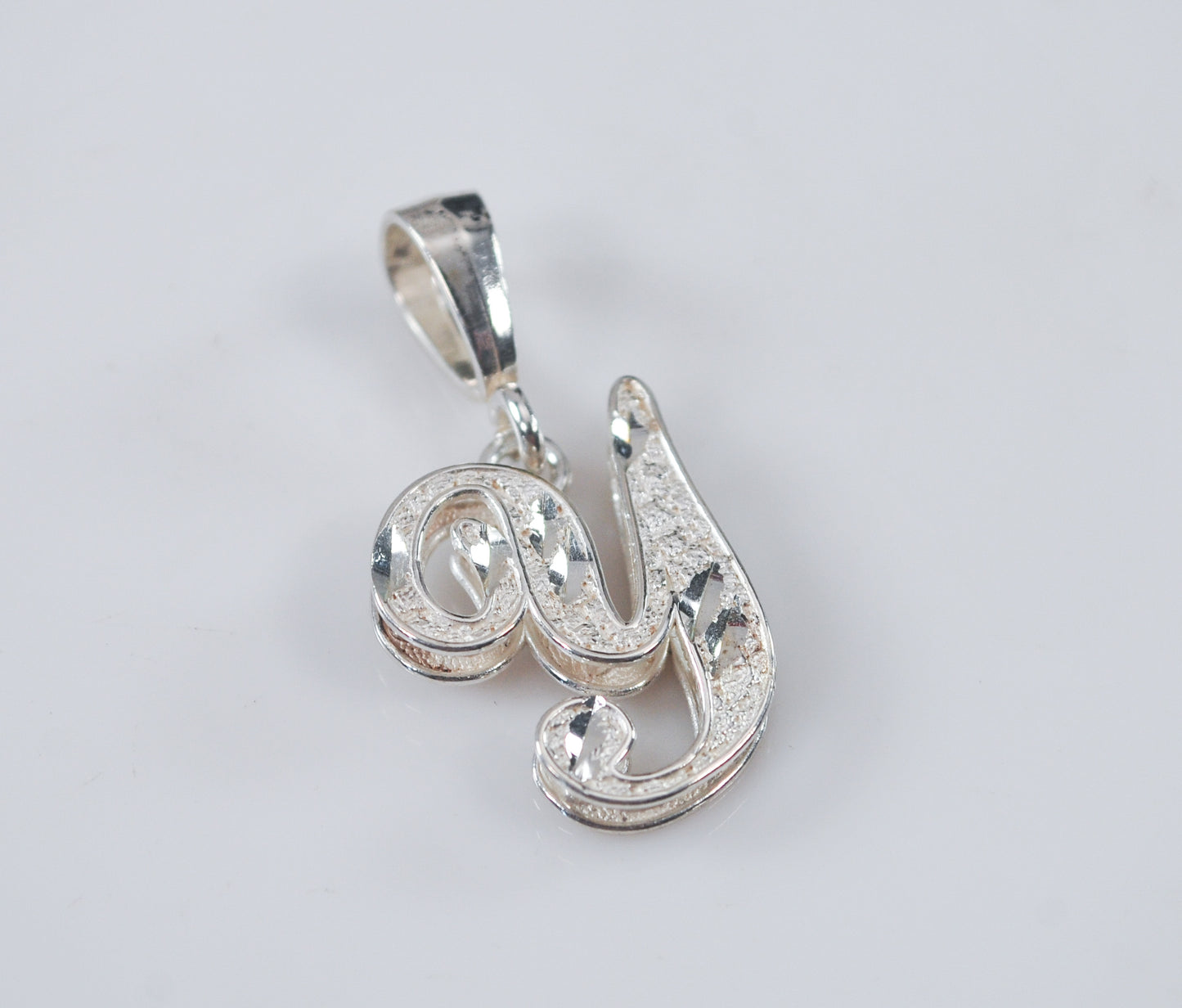 Signed Sterling Silver Initial Y Pendant