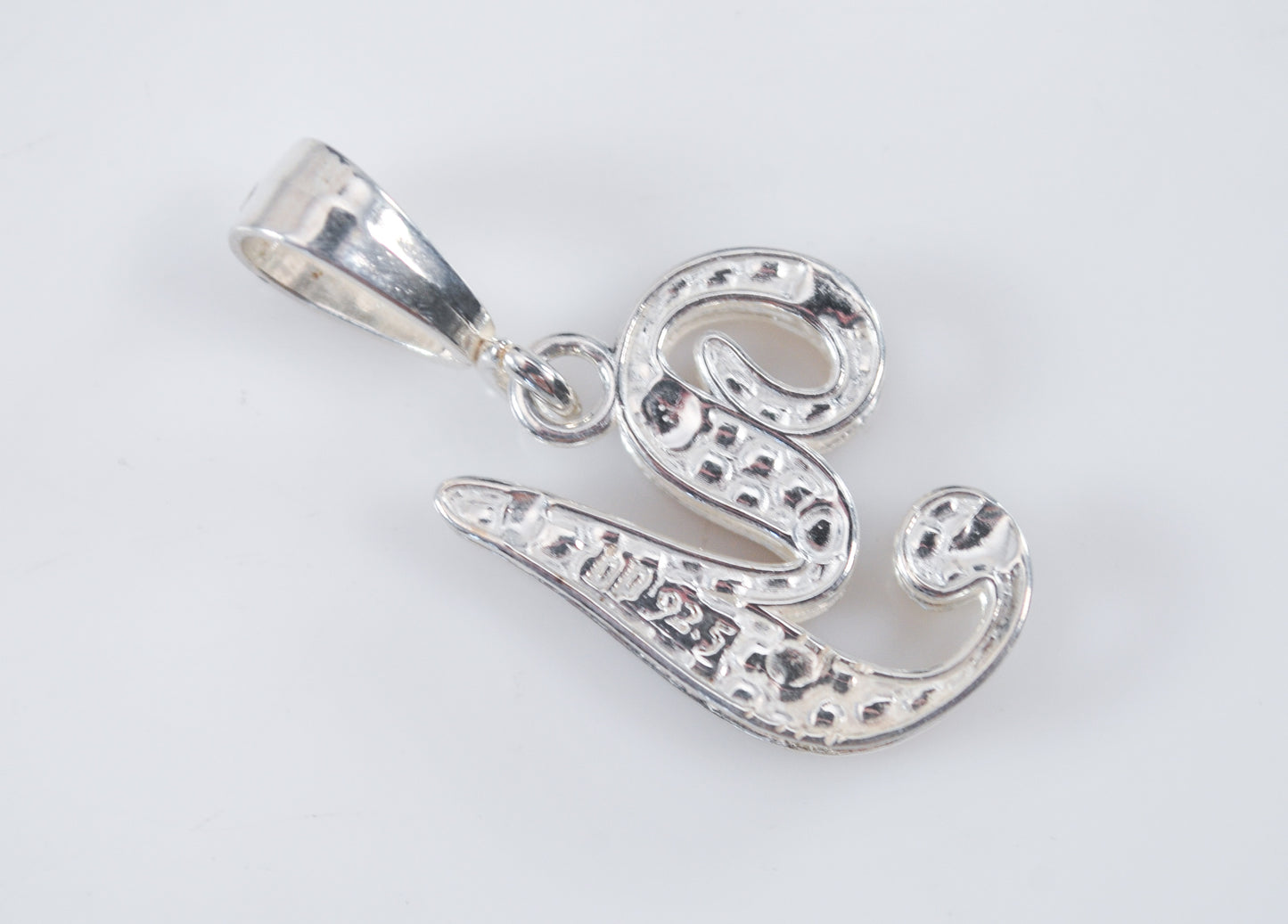 Signed Sterling Silver Initial Y Pendant