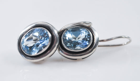 Silpada Sterling Silver Blue Topaz Earrings