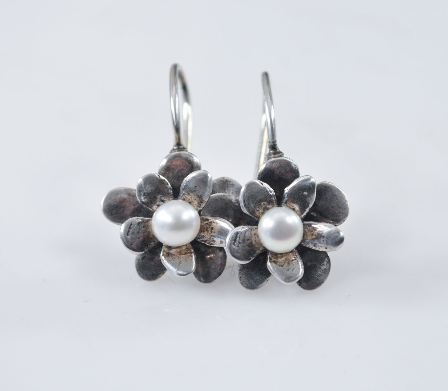 Silpada Sterling Silver Pearl Flower Earrings