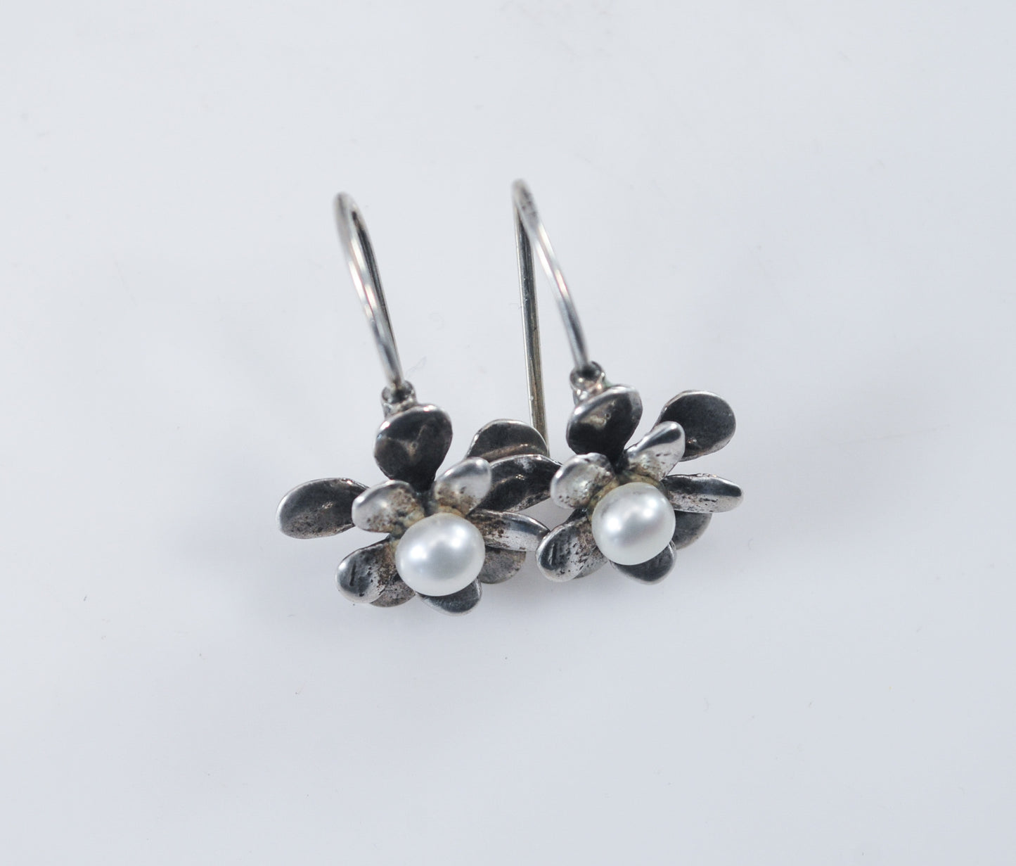 Silpada Sterling Silver Pearl Flower Earrings