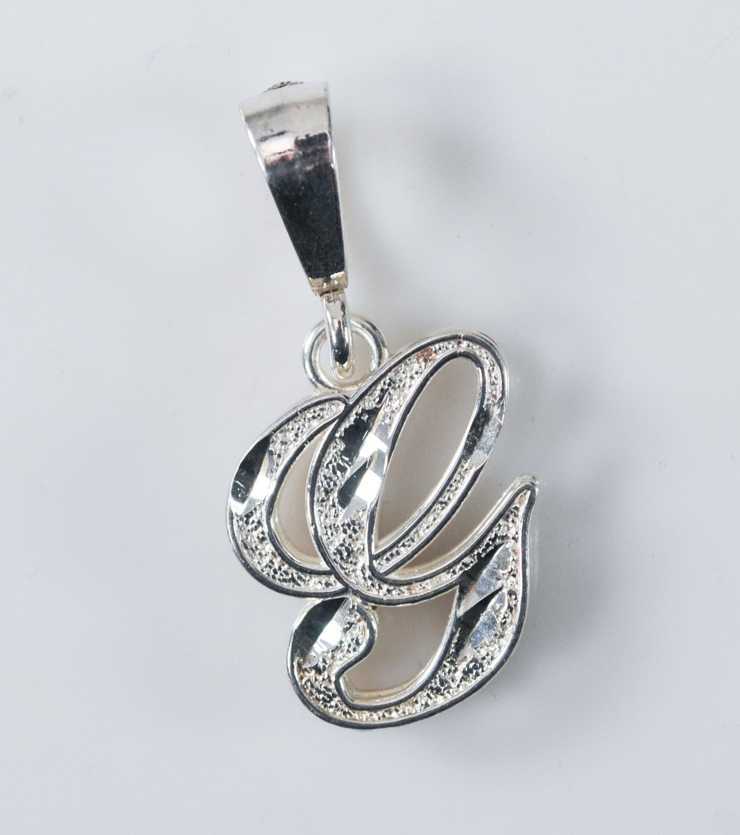 Signed Sterling Silver Initial G Pendant