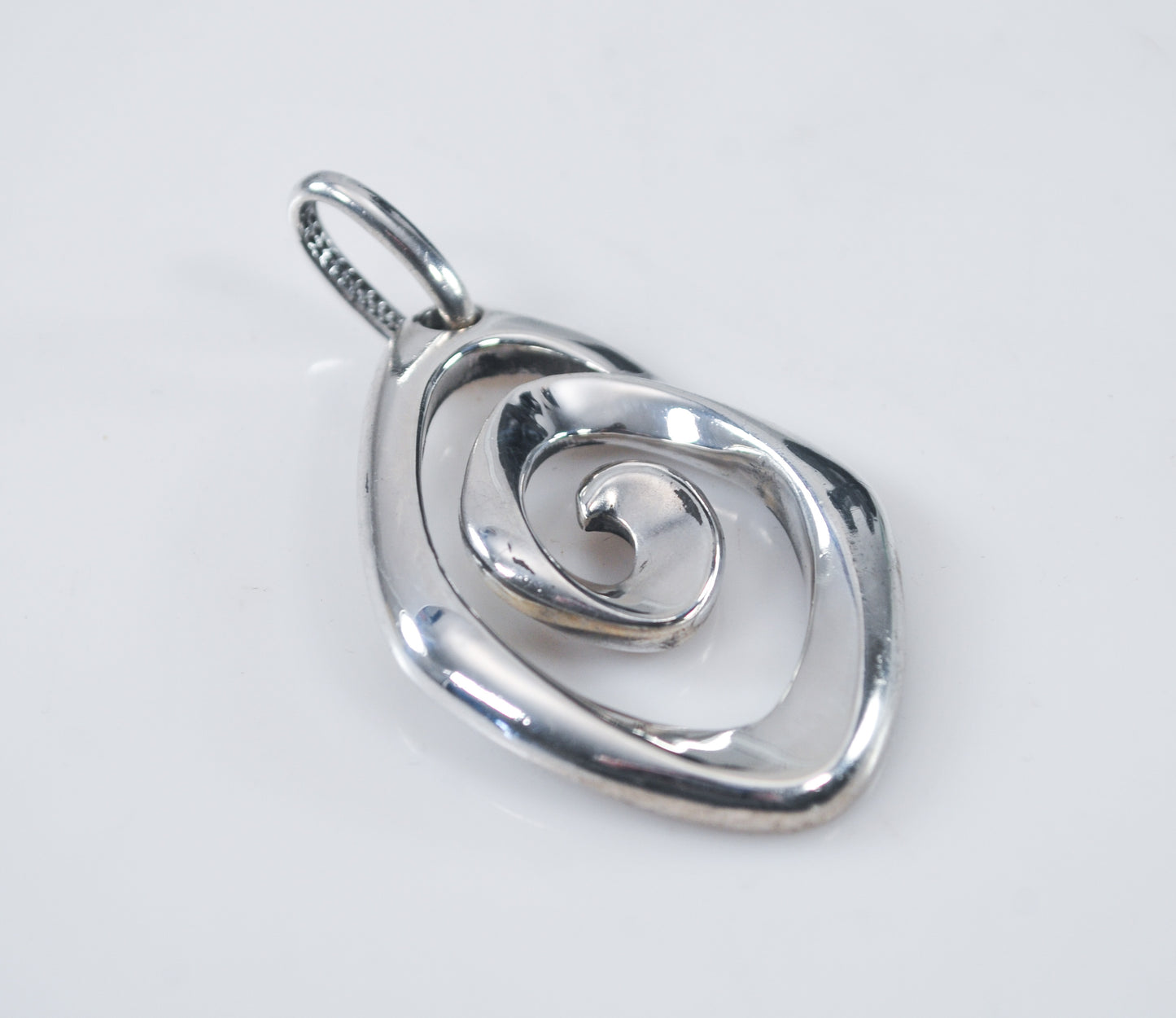 Modernist Sterling silver Spiral Pendant