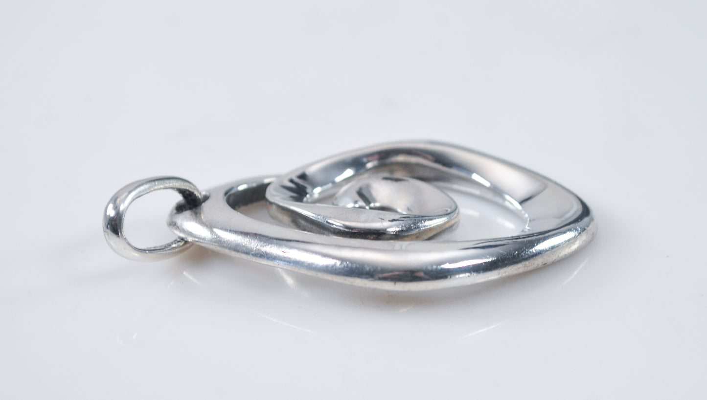 Modernist Sterling silver Spiral Pendant