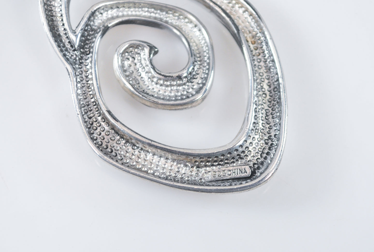 Modernist Sterling silver Spiral Pendant