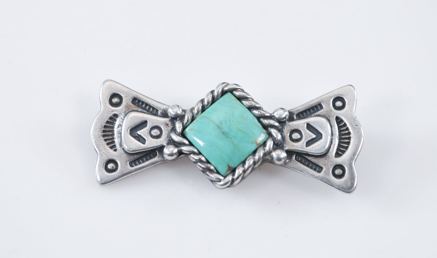 Carolyn Pollack Sterling Silver Southwestern Turquoise Brooch