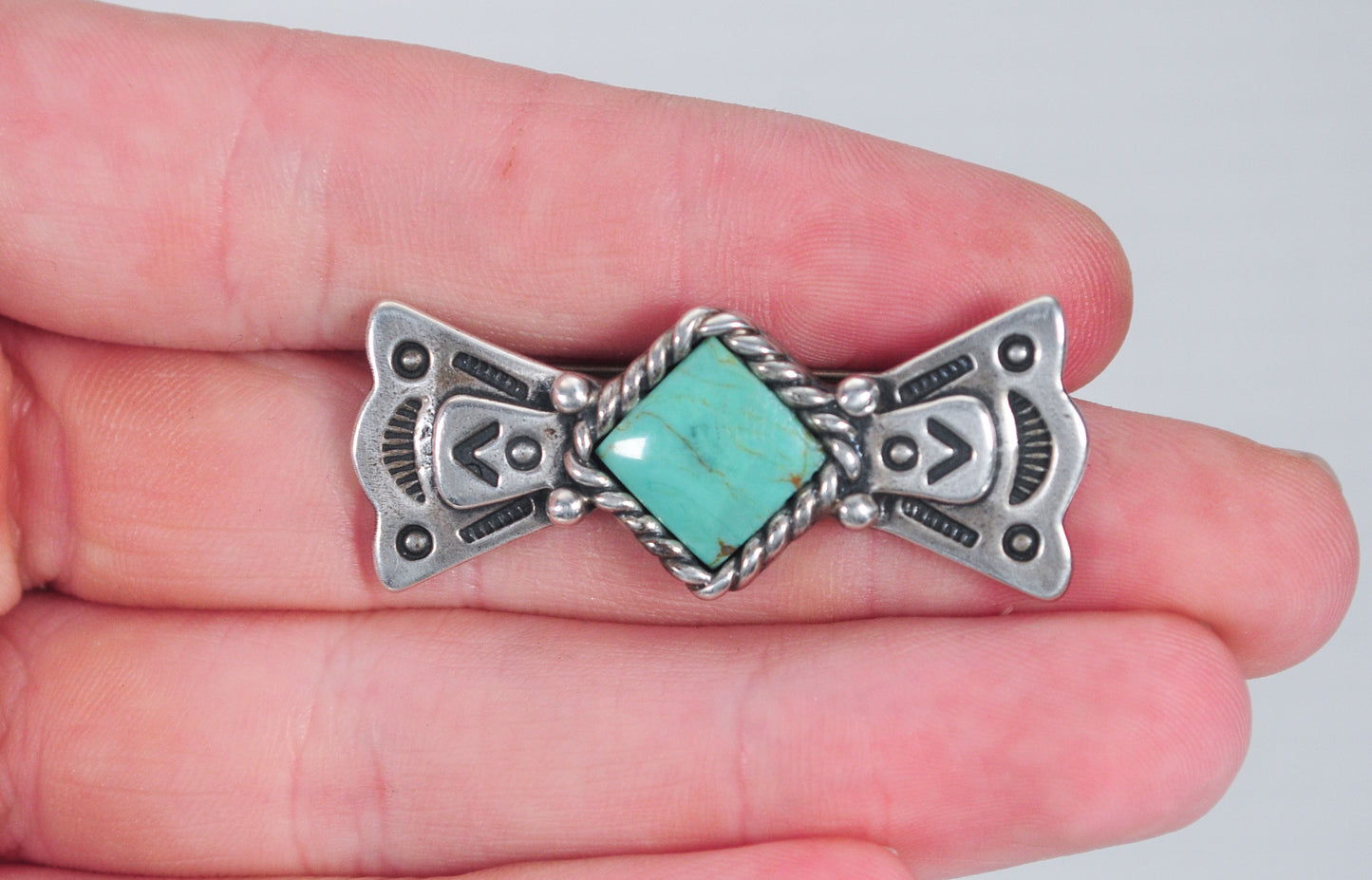 Carolyn Pollack Sterling Silver Southwestern Turquoise Brooch