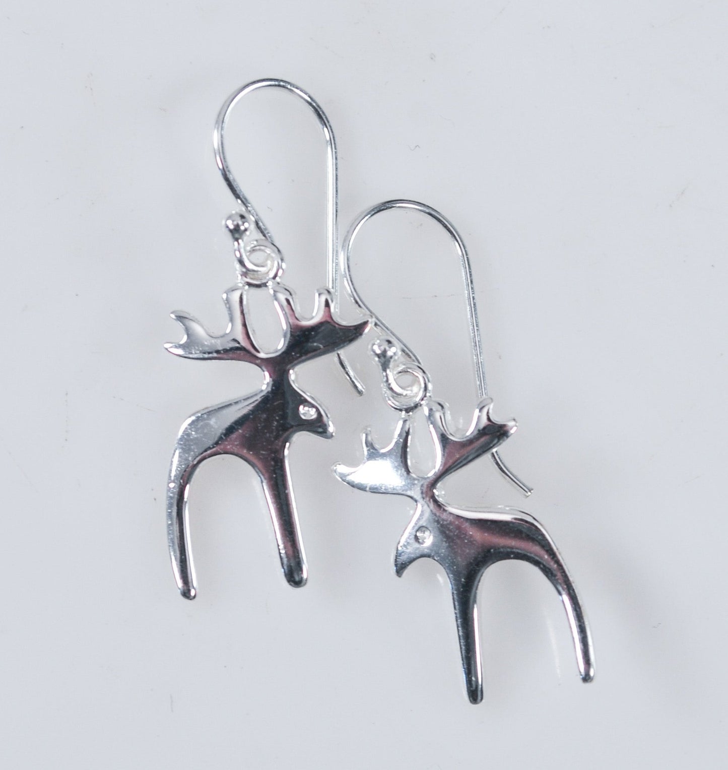 Sterling Silver Moose Earrings