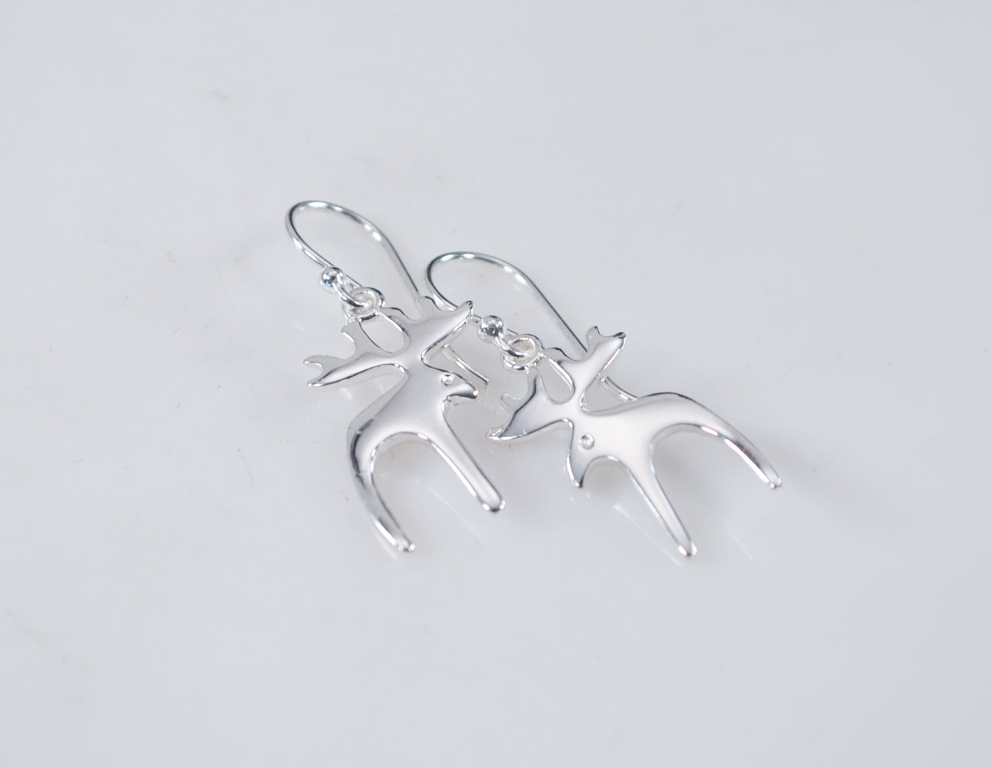 Sterling Silver Moose Earrings