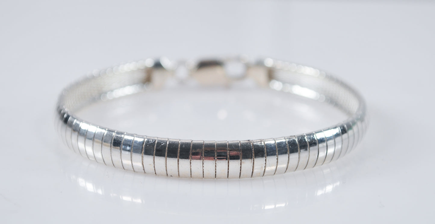 925 Italy 7mm Omega Bracelet