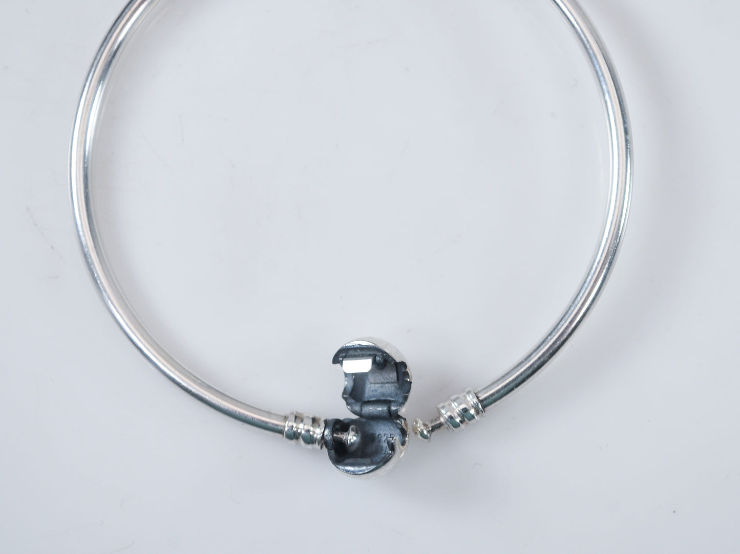 Vintage Pandora Sterling Silver Charm Bangle Bracelet