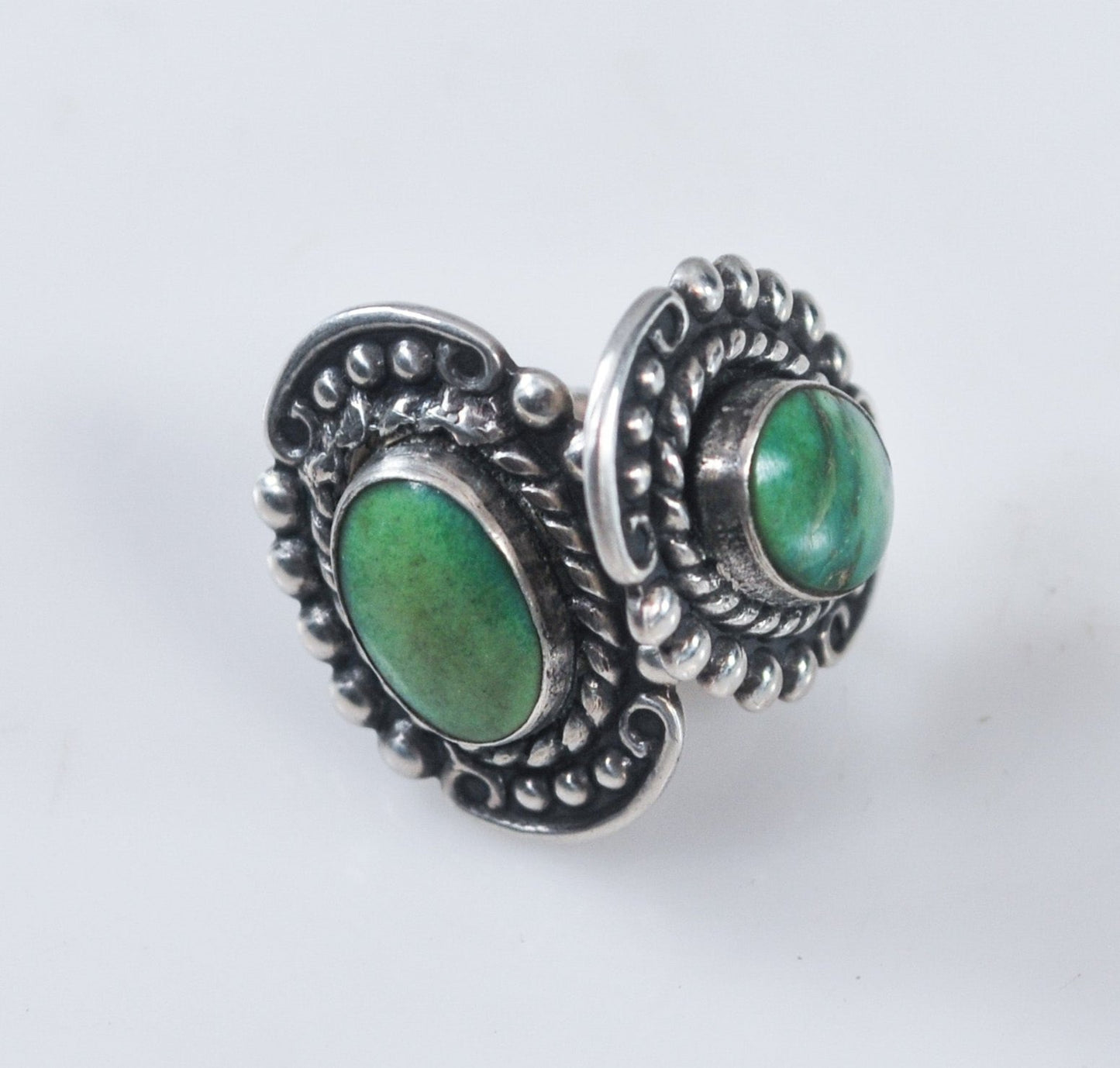 Southwestern Sterling Silver Turquoise Screw Back Earrings