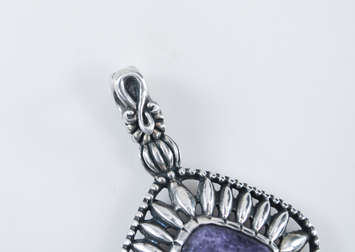 Carolyn Pollack Sterling Silver Sugilite Enhancer Pendant