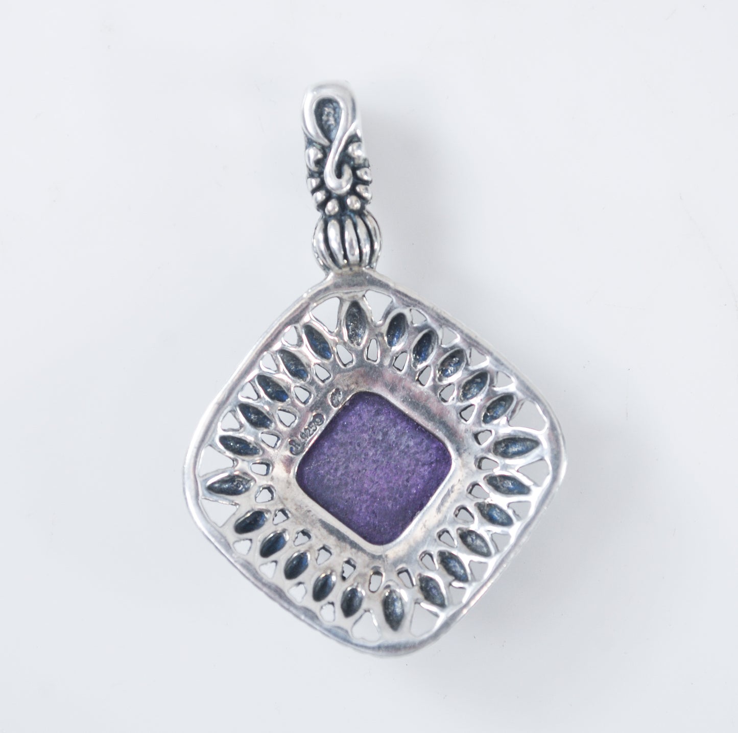 Carolyn Pollack Sterling Silver Sugilite Enhancer Pendant