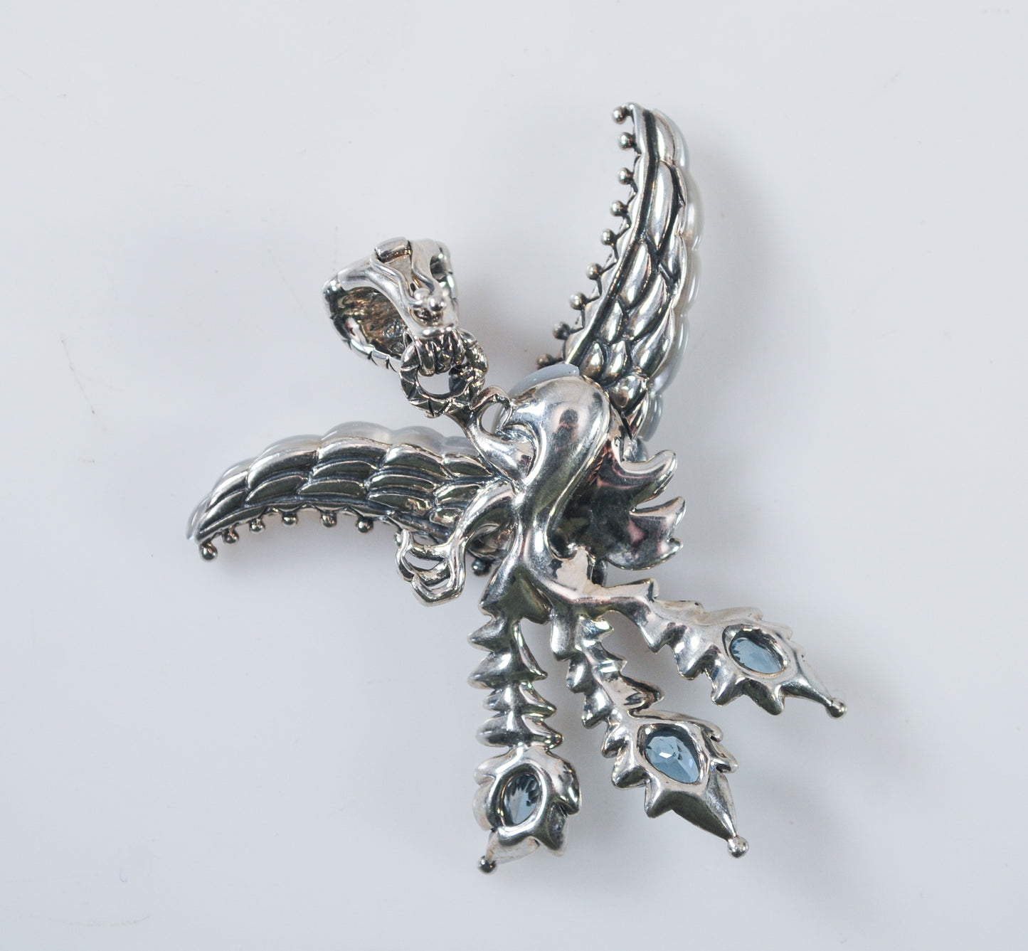 Barbara Bixby Sterling Silver 18K Gold Phoenix Bird Enhancer Pendant