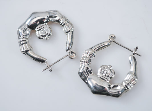 Sterling Silver Claddagh Earrings