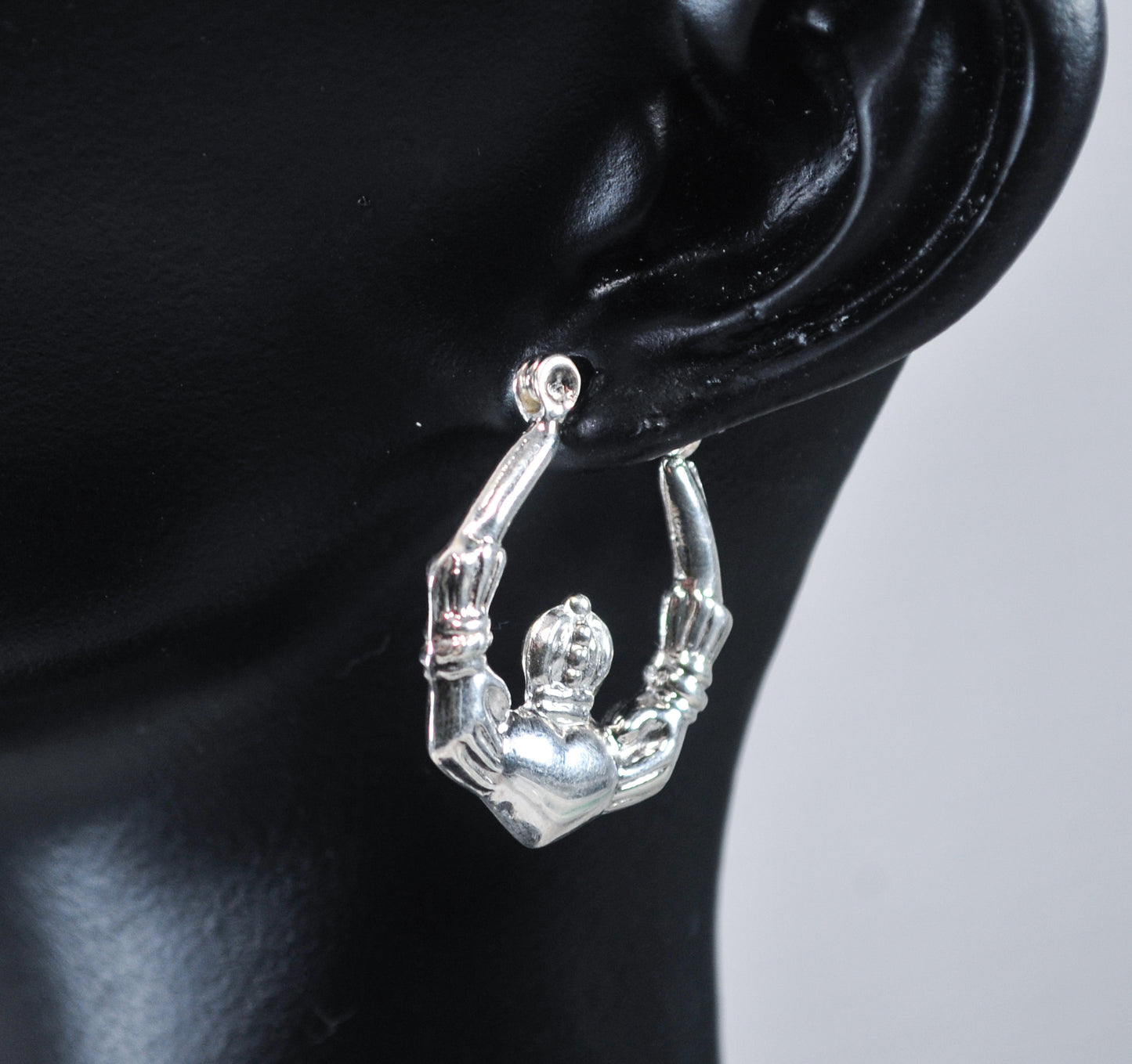 Sterling Silver Claddagh Earrings