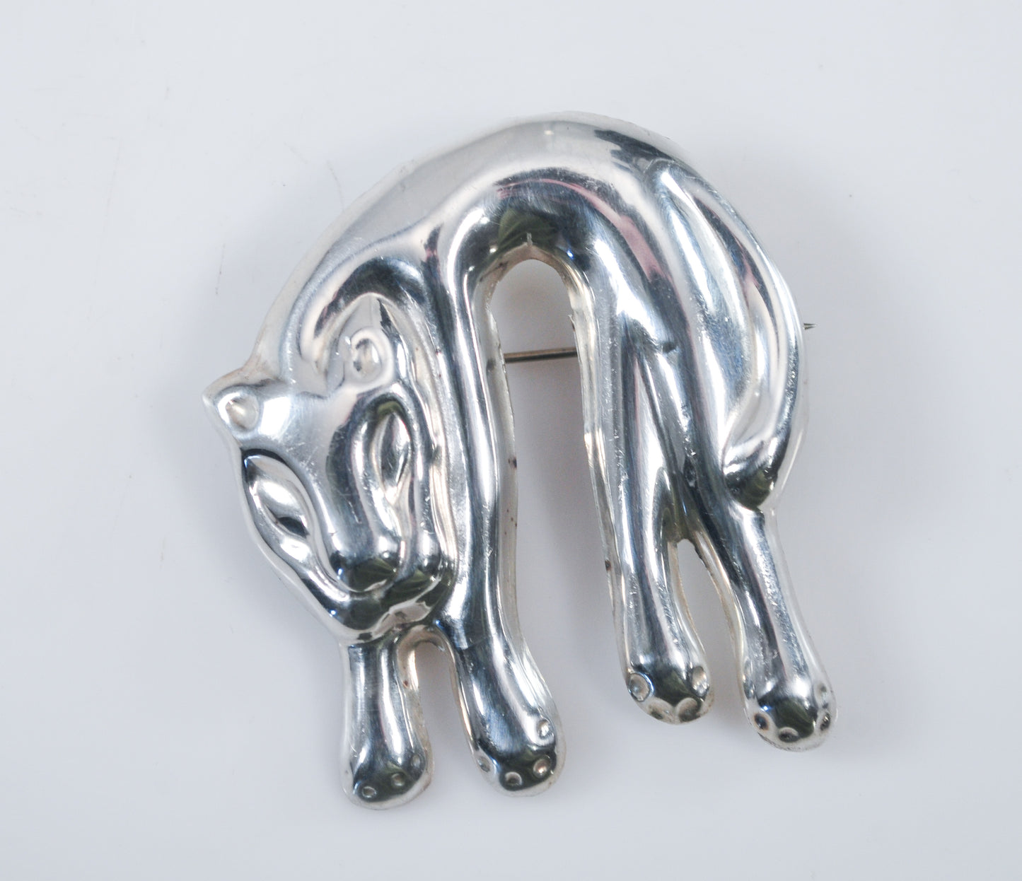 Vintage Taxco Sterling Silver Panther Brooch