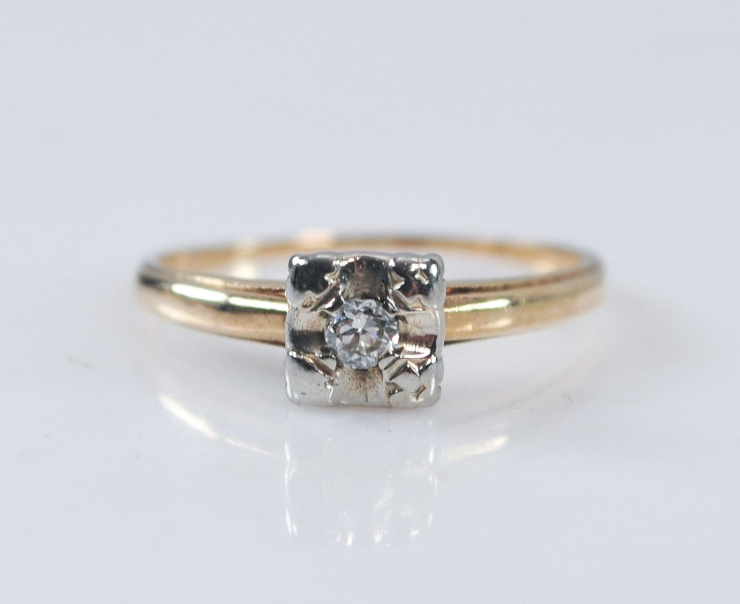 Vintage 14K Gold Diamond Ring