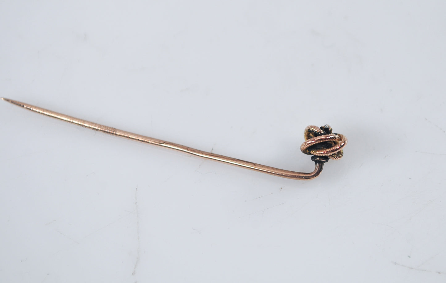 Antique Victorian 14K Gold Love Knot Stick Pin