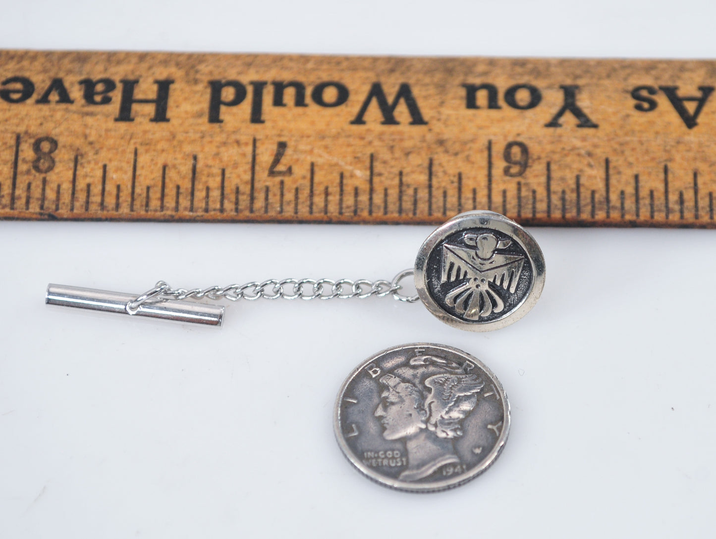 Vintage Bell Trading Post Sterling Silver Thunderbird Tie Tack