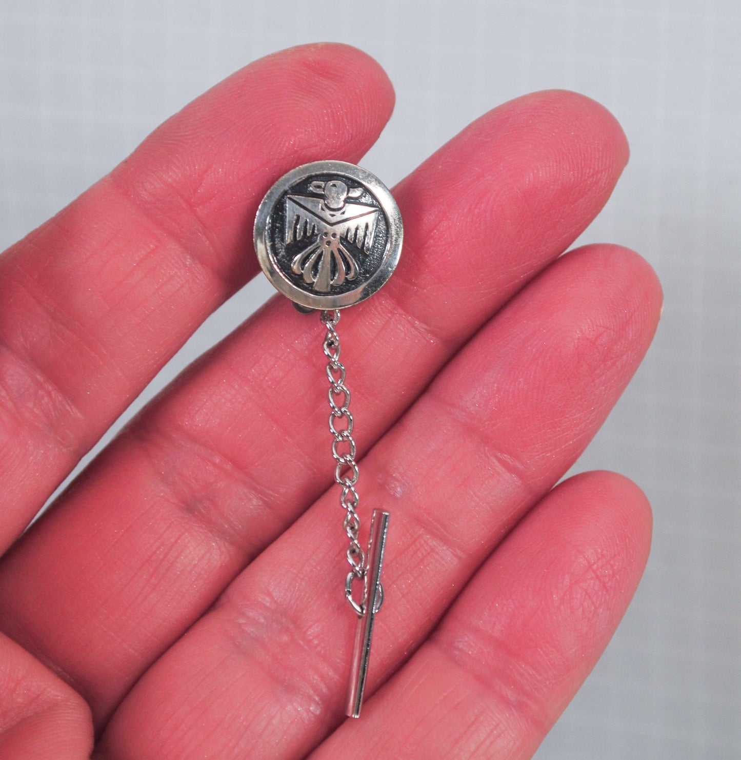 Vintage Bell Trading Post Sterling Silver Thunderbird Tie Tack