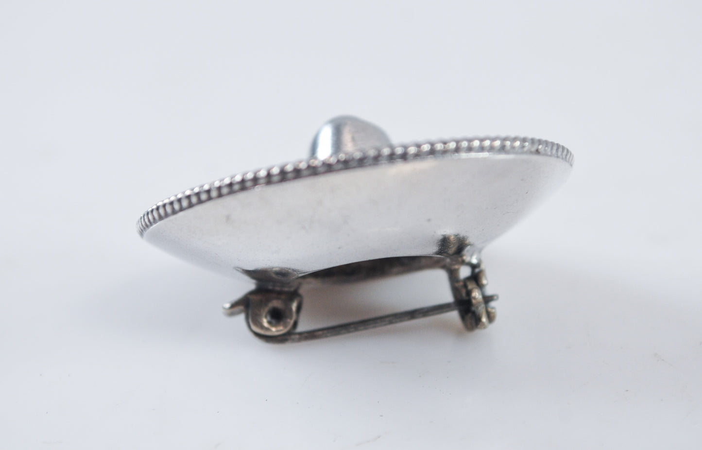 Vintage 925 Mexico Sterling Silver Sombrero Brooch