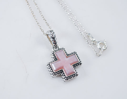 Tiffany Kay Studio Sterling Silver Mother of Pearl Cross Necklace