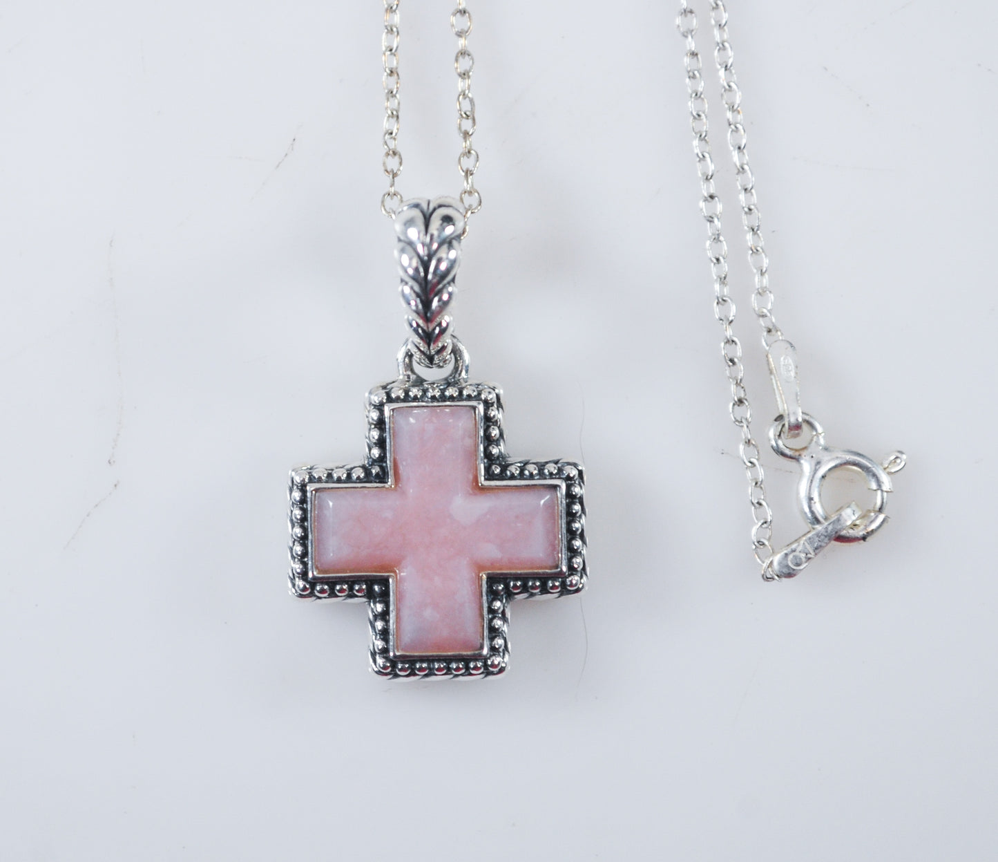 Tiffany Kay Studio Sterling Silver Mother of Pearl Cross Necklace