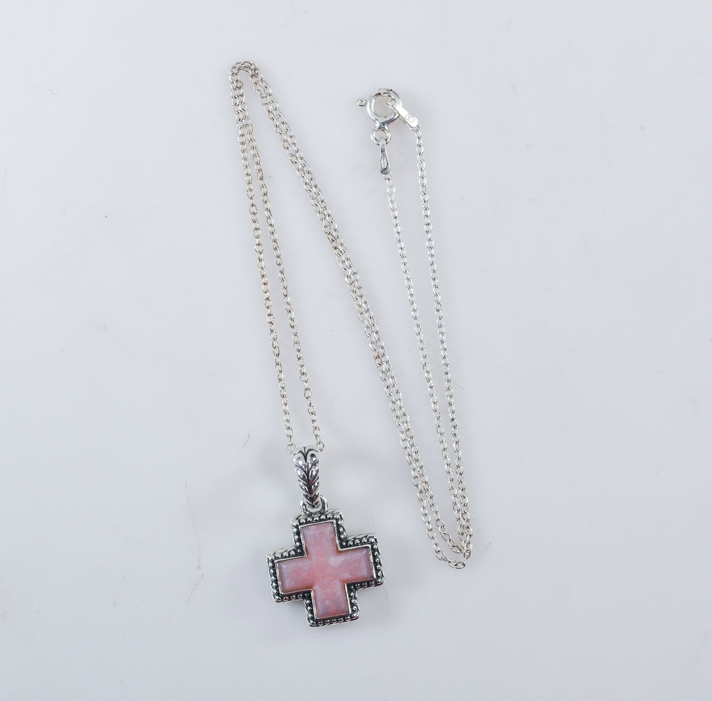 Tiffany Kay Studio Sterling Silver Mother of Pearl Cross Necklace