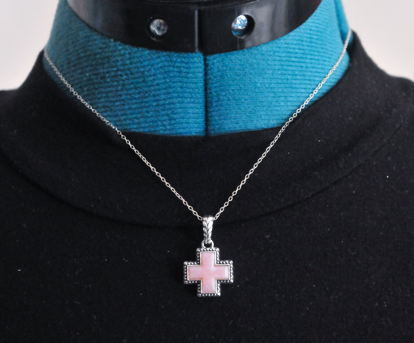 Tiffany Kay Studio Sterling Silver Mother of Pearl Cross Necklace