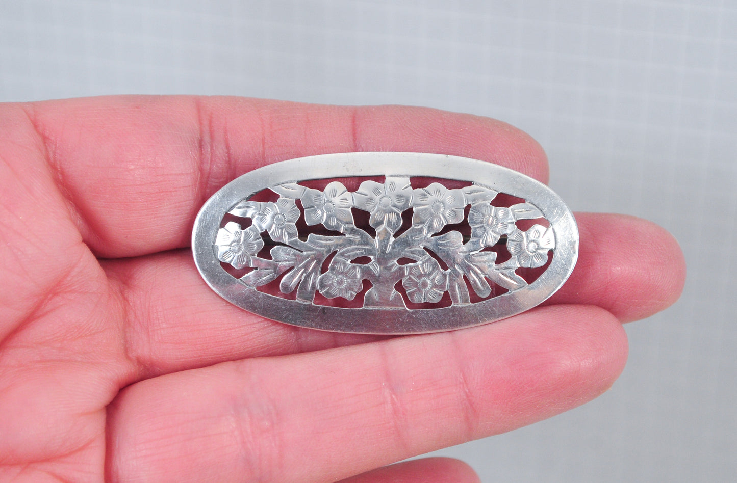 Stavre Gregor Panis Sterling Silver Floral Brooch