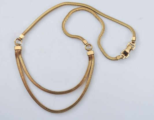 Vintage Carl Art Gold Filled Snake Chain Choker Necklace