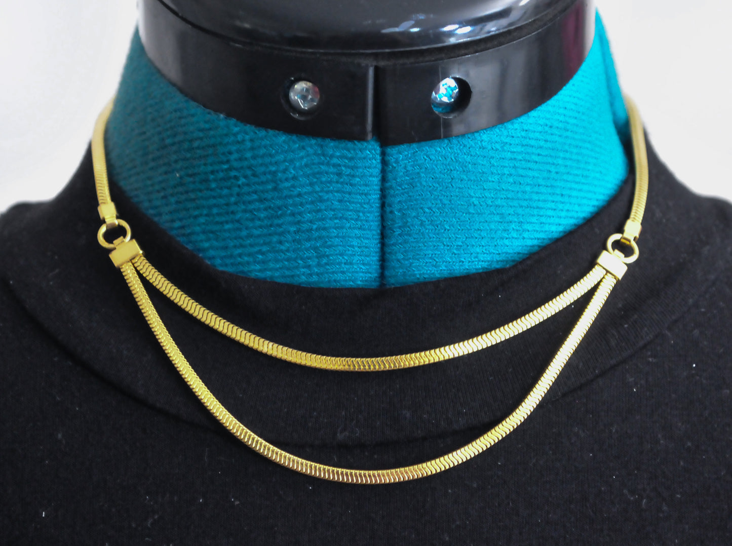 Vintage Carl Art Gold Filled Snake Chain Choker Necklace