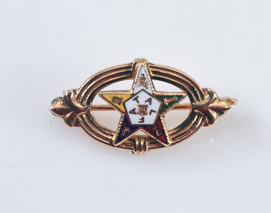 SMALL 14K Gold Order of The Eastern Star Pin