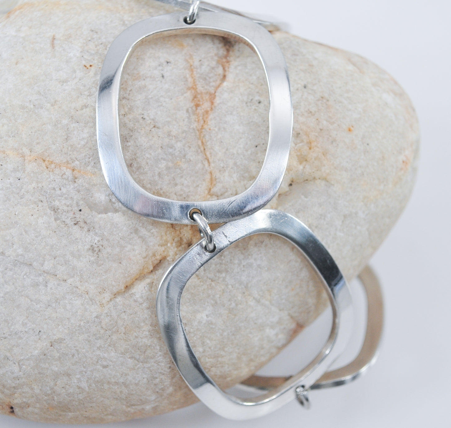 Modernist Sterling Silver Statement Bracelet