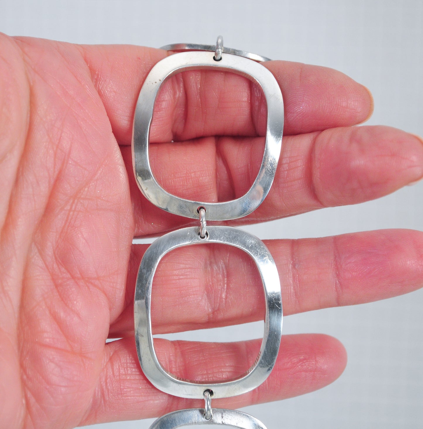 Modernist Sterling Silver Statement Bracelet