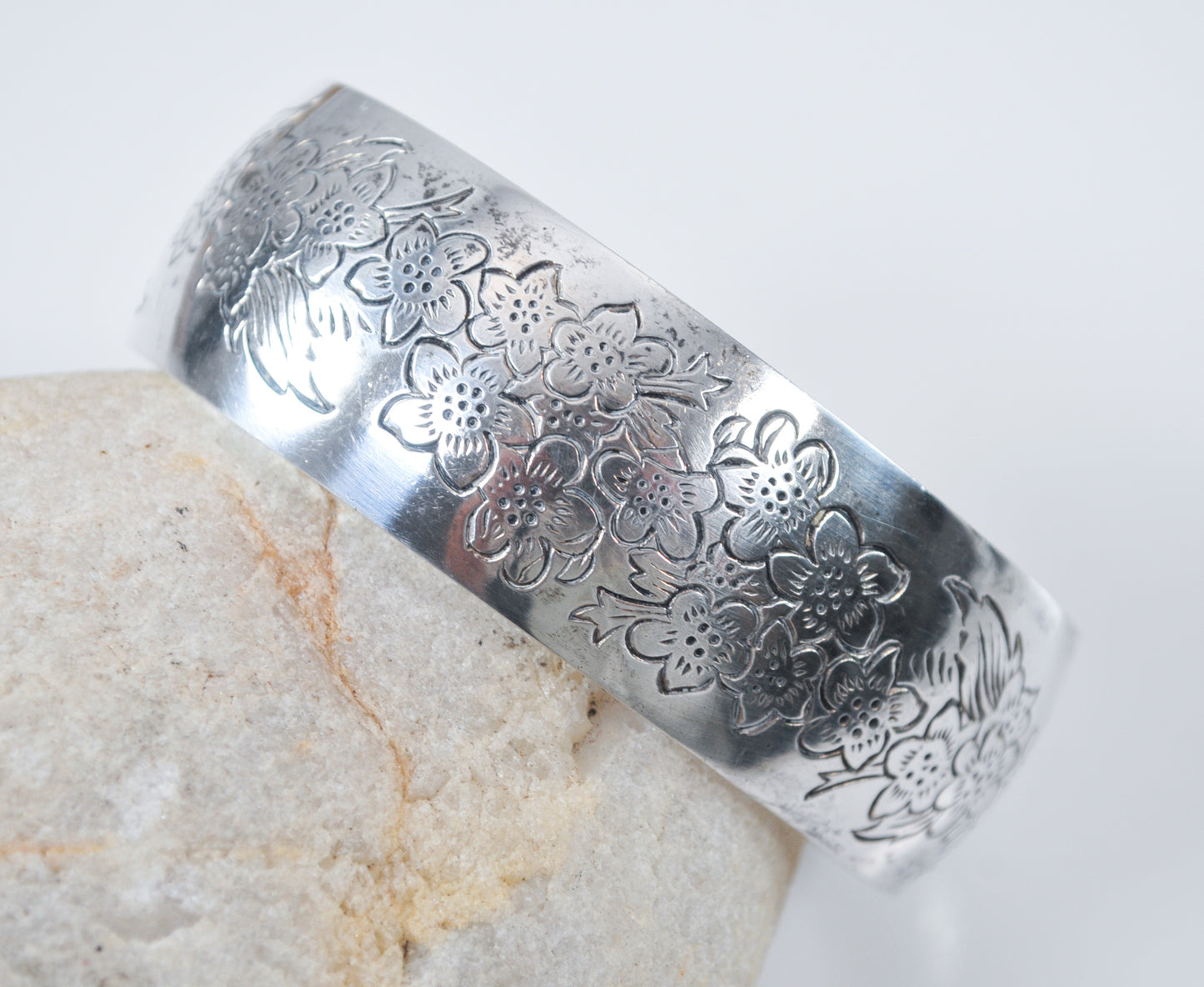 S Kirk & Son Sterling Silver Larkspur Cuff Bracelet