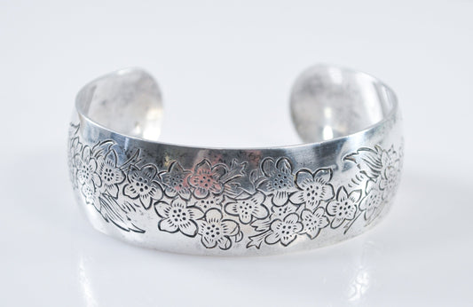 S Kirk & Son Sterling Silver Larkspur Cuff Bracelet