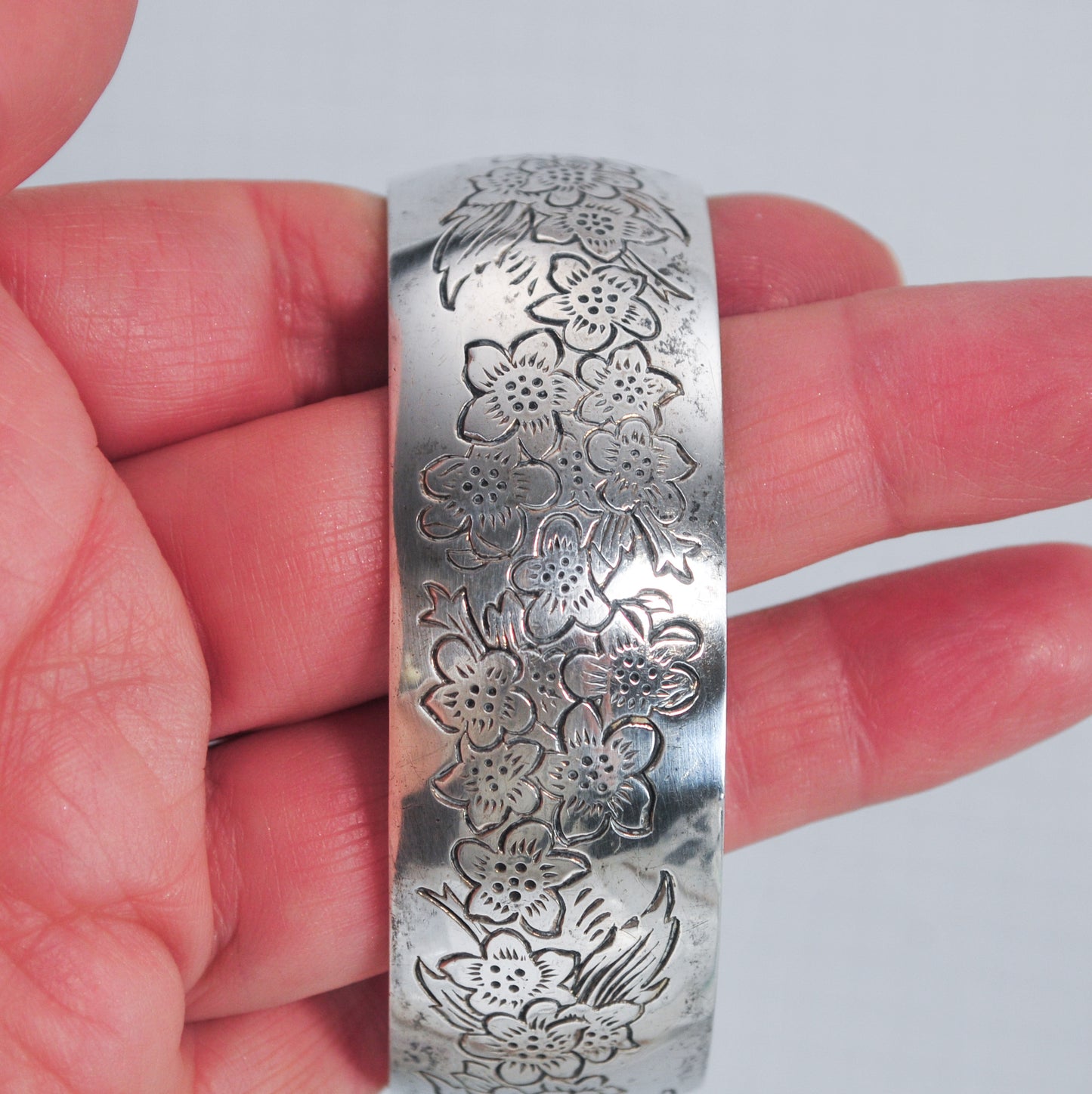 S Kirk & Son Sterling Silver Larkspur Cuff Bracelet