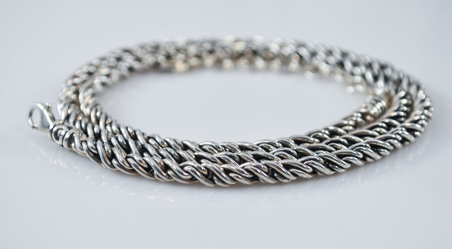 John Hardy Sterling Silver Twisted Chain Necklace