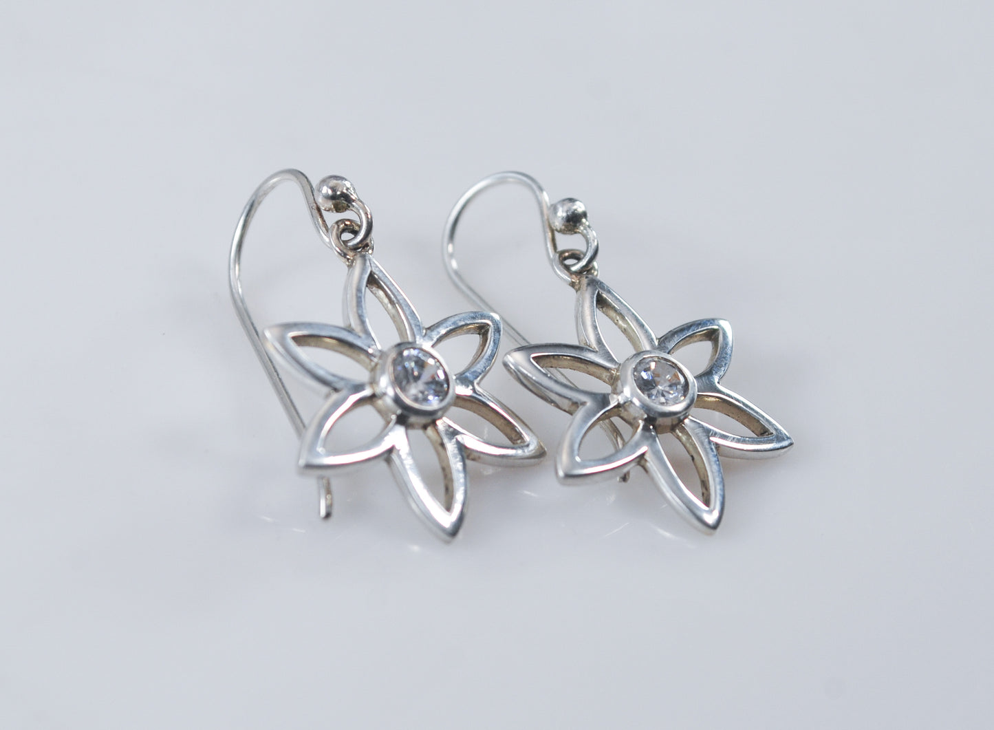 Silpada Sterling Silver CZ Flower Earrings