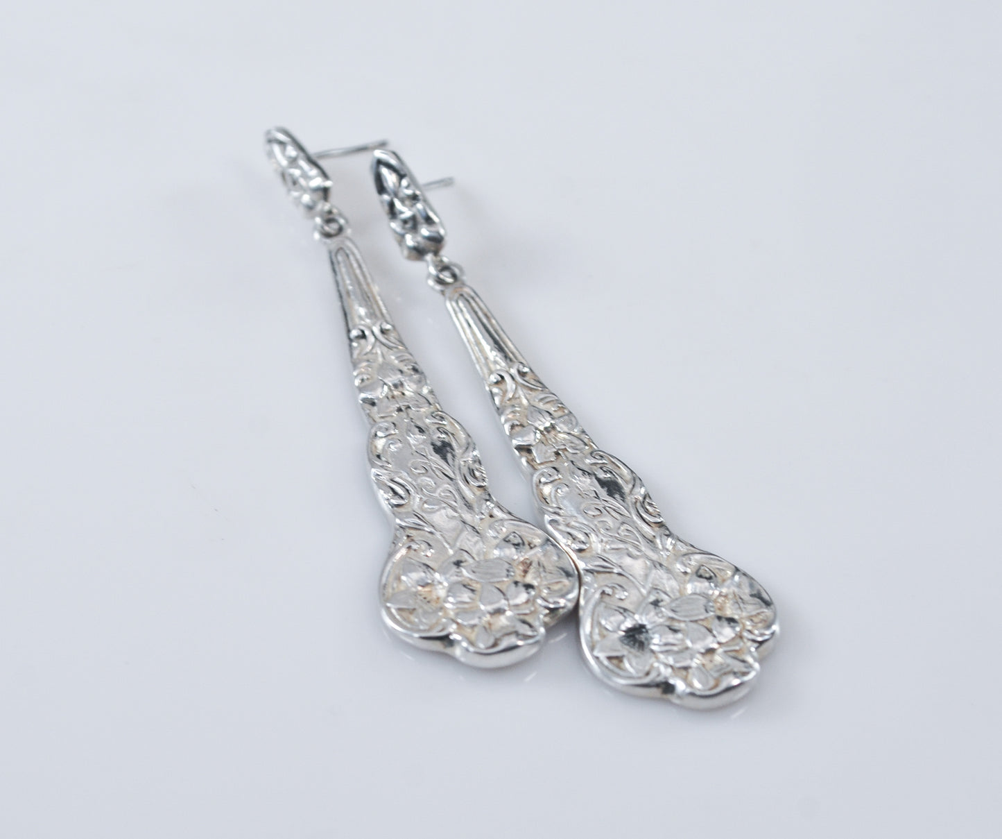 NOT AVAILABLE - Reserved for T - Sterling Silver Spoon Handle Earrings