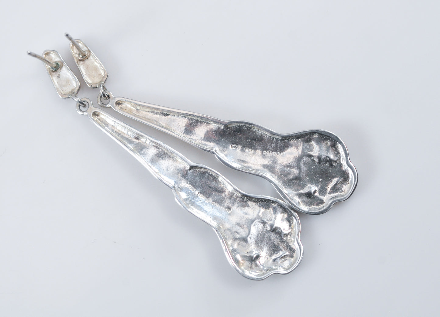 NOT AVAILABLE - Reserved for T - Sterling Silver Spoon Handle Earrings