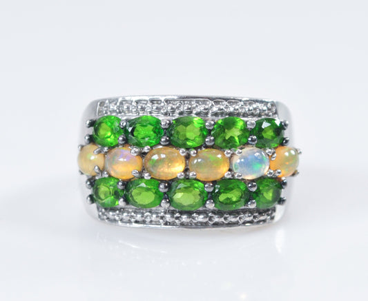 SAM 925 India Sterling Silver Chrome Diopside Ring