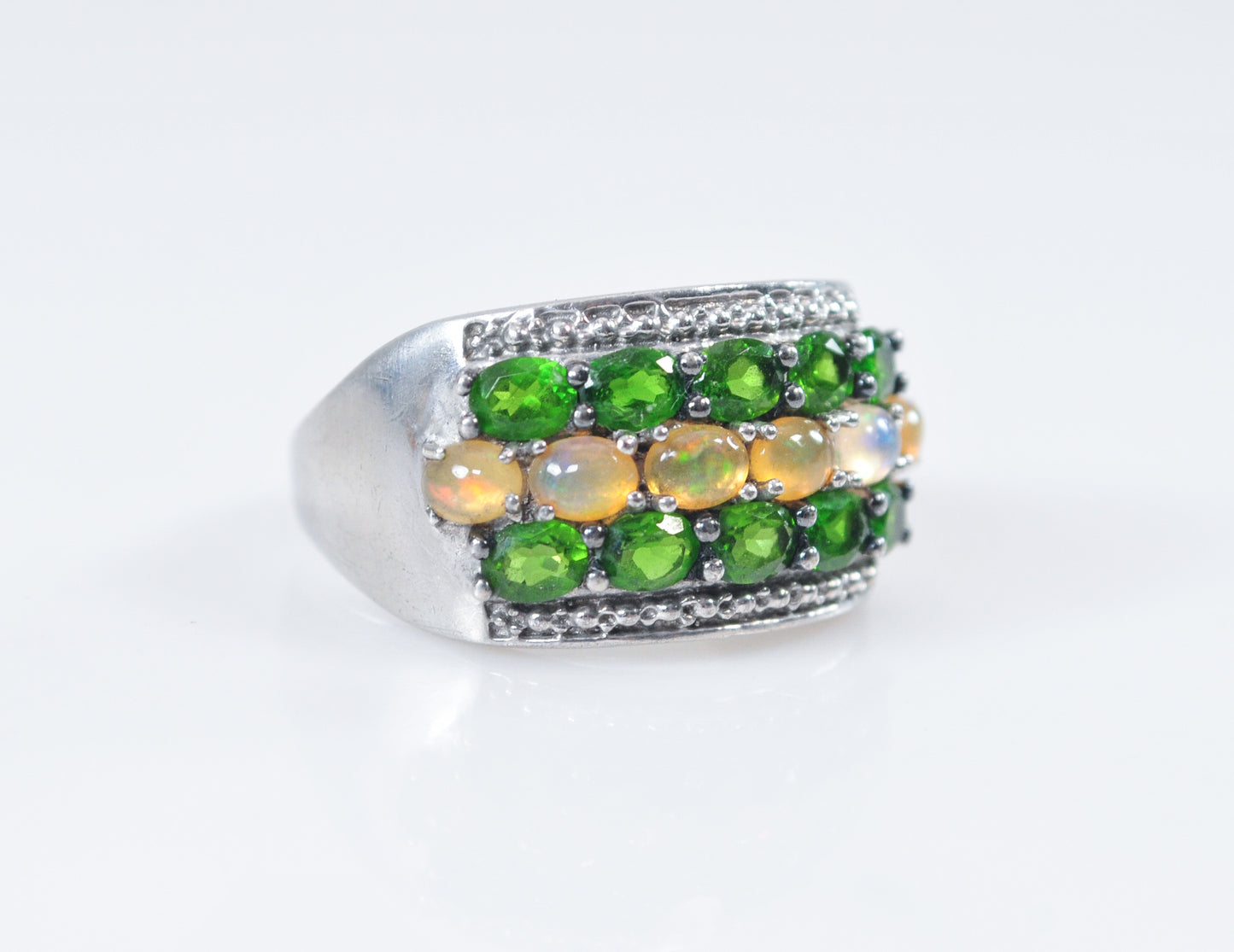 SAM 925 India Sterling Silver Chrome Diopside Ring