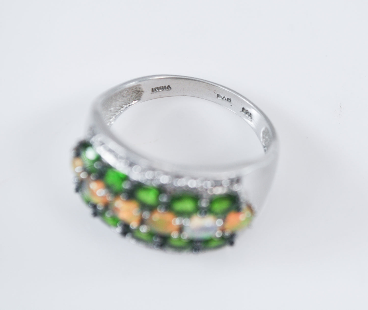 SAM 925 India Sterling Silver Chrome Diopside Ring