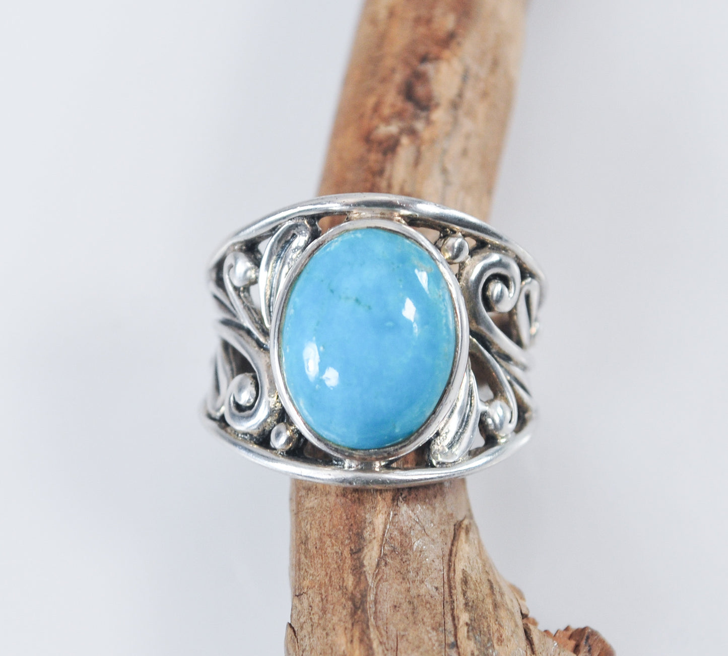 Wide SX 925 Turquoise Ring