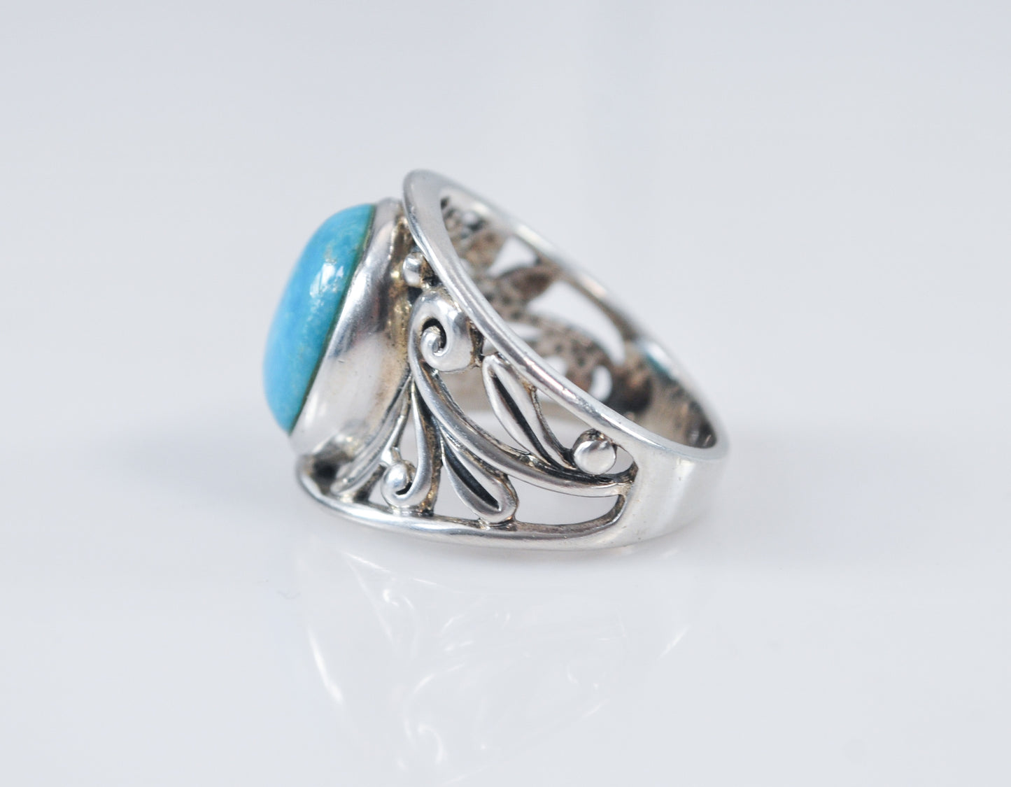 Wide SX 925 Turquoise Ring