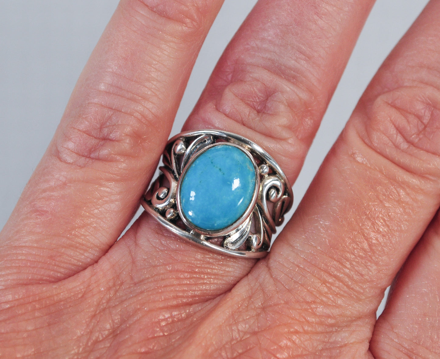 Wide SX 925 Turquoise Ring